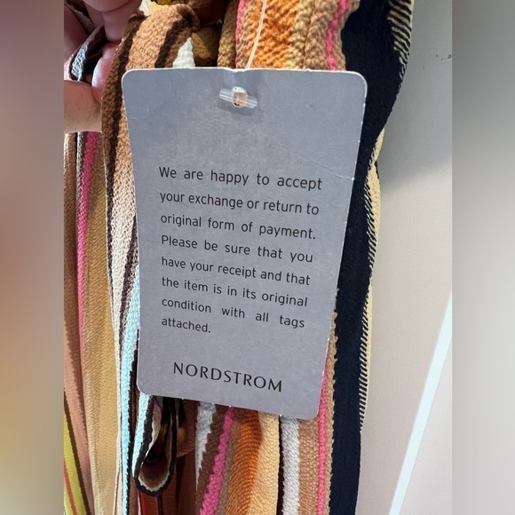 NWT. Nordstrom Eci Short Sleeve Surplice Stripe Waist Tie Maxi Dress. Size Small - Picture 10 of 14